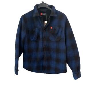 The American Outdoorsman Sherpa Lined Shirt Large NWT Shacket Flannel Soft